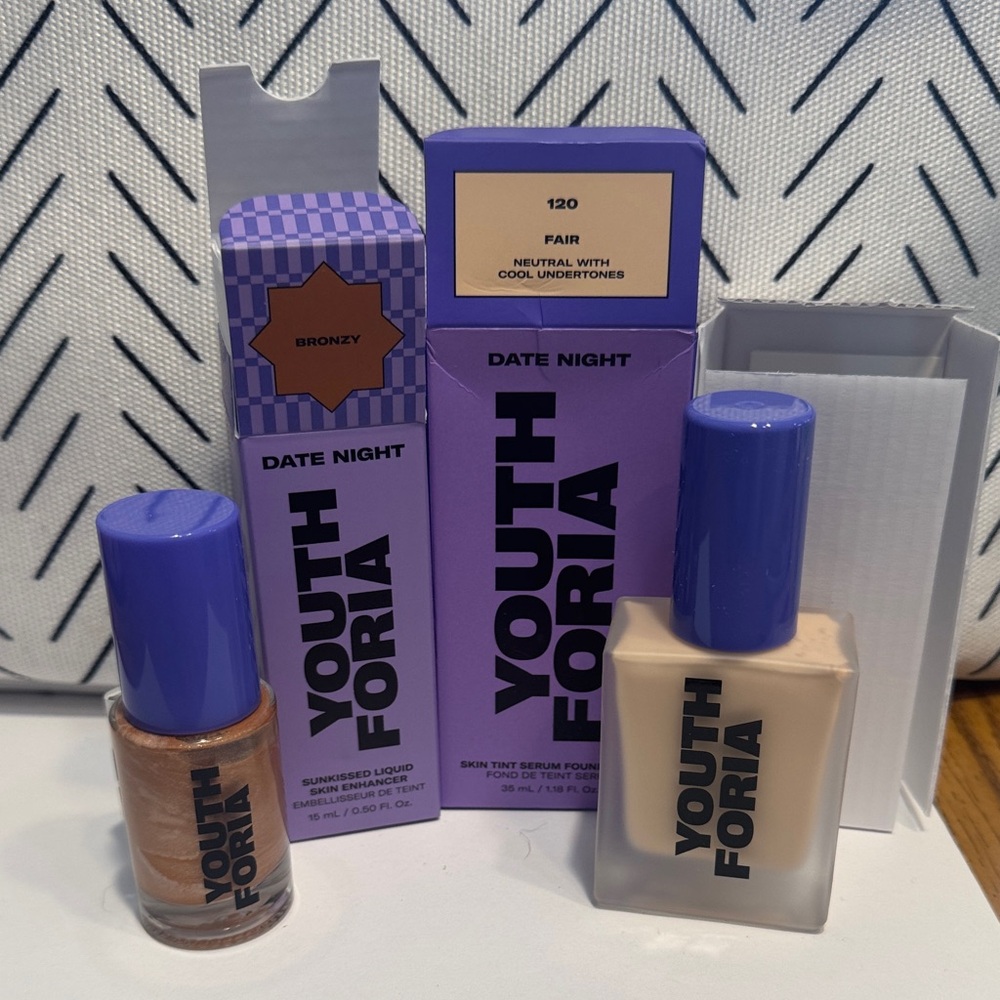Youthforia Date Night Skin Tint Serum Foundation (Fair)+ Bronzer  (Bronzy)